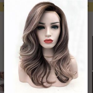 UniWigs grey mix synthetic lace front wig